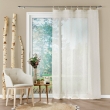Voilage a oeillets bois 140 x 240 cm voile tissé Minalisa Beige, image n° 3