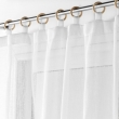 Voilage a oeillets bois 140 x 240 cm voile tiss&eacute; Minalisa Blanc, image n° 2