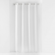 Voilage à oeillets  petite hauteur 140 x 180 cm voile tissé Soane Blanc, image n° 1