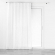 Voilage a passants caches 140 x 240 cm effet lin tisse Haltona Blanc, image n° 1