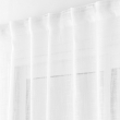 Voilage a passants caches 140 x 240 cm effet lin tisse Haltona Blanc, image n° 2