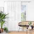 Voilage a passants caches 140 x 240 cm effet lin tisse Haltona Blanc, image n° 3
