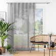Voilage a passants caches 140 x 240 cm effet lin tisse Haltona Gris, image n° 3