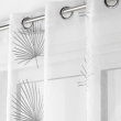 Voilage grande hauteur 140 x 280 cm voile sablé brodé Palmaris Gris, image n° 2