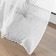 Voilage grande hauteur 140 x 280 cm voile sablé brodé Palmaris Gris, image n° 3