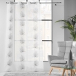 Voilage grande hauteur 140 x 280 cm voile sablé brodé Palmaris Gris, image n° 4