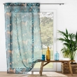 Voilage grande hauteur 140 x 280 cm voile sablé imprimé Tilda Vert, image n° 3