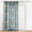 Voilage grande hauteur 140 x 280 cm voile sablé imprimé Tilda Vert, image n° 1