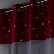 Voilage grande hauteur a oeillets 140 x 280 cm Velours phosphorescent Moonlight Fuchsia, image n° 3