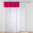 Voilage grande hauteur a oeillets 140 x 280 cm Velours phosphorescent Moonlight Fuchsia, image n° 1