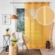 Voilage petite hauteur 140 x 180 cm voile sablé Sandra Jaune, image n° 3