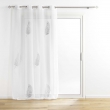 Voilage sablé  140 x 240 cm brodé metallisé Palmeor Argent, image n° 1
