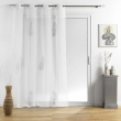 Voilage sablé  140 x 240 cm brodé metallisé Palmeor Argent, image n° 4